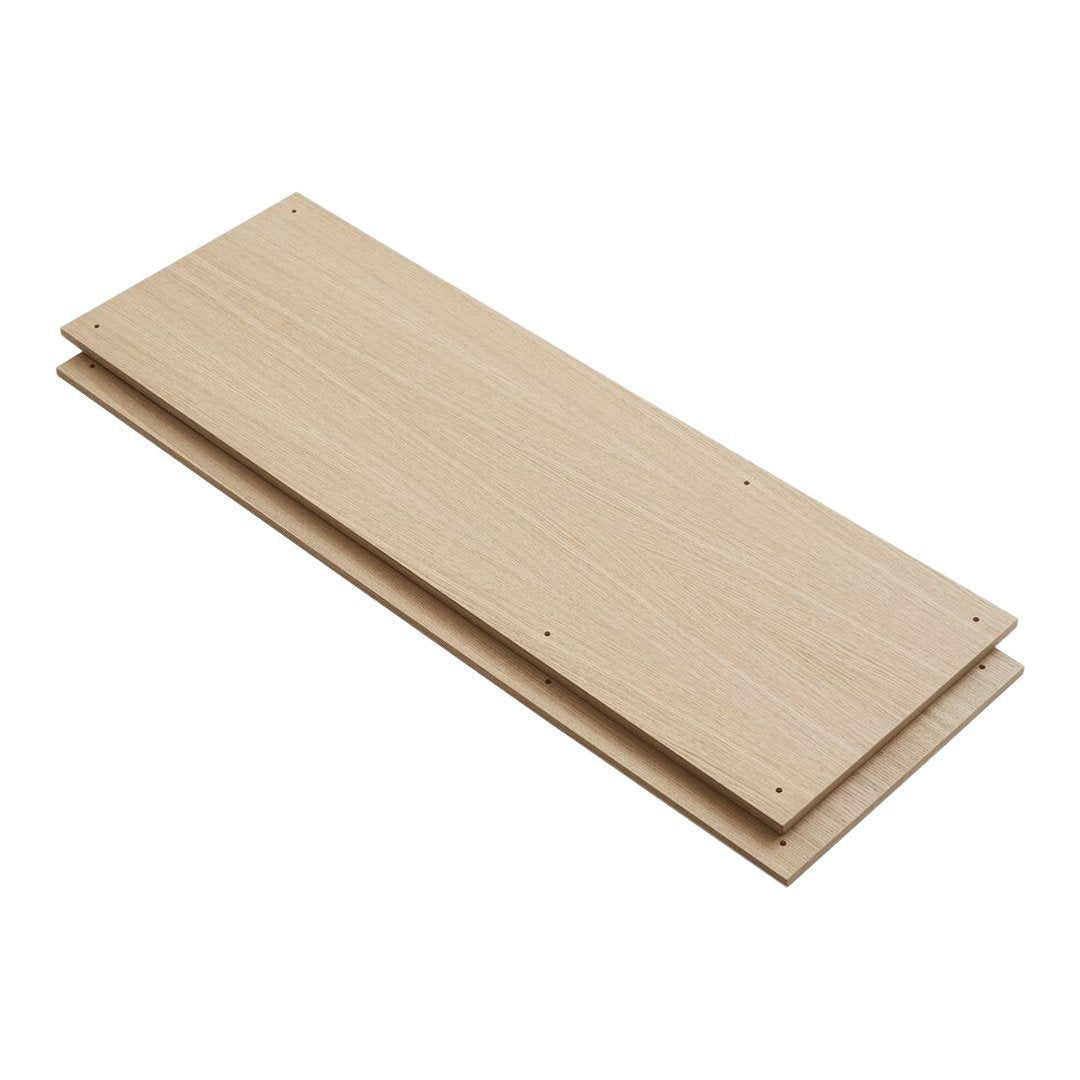 Light beige wooden shelf with a smooth finish and subtle grain pattern, ideal for versatile home decor.