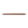 Long cushion in soft, muted pink with subtle vertical stripes, adding a touch of elegance to home decor.
