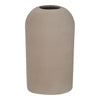 Minimalist stone vase in soft beige with a smooth finish, perfect for modern decor.