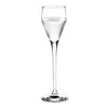 Clear, elegant glass with a tall stem, featuring a smooth and glossy finish for a sophisticated look.