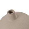 Natural beige pottery vase with a smooth, matte texture and subtle rounded shape, featuring a narrow neck.