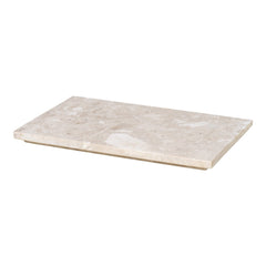 Light beige marble slab with subtle cream veining and a smooth surface. Ideal for countertops or decorative accents.