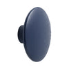 Navy blue circular knob with a textured finish, perfect for modern decor.